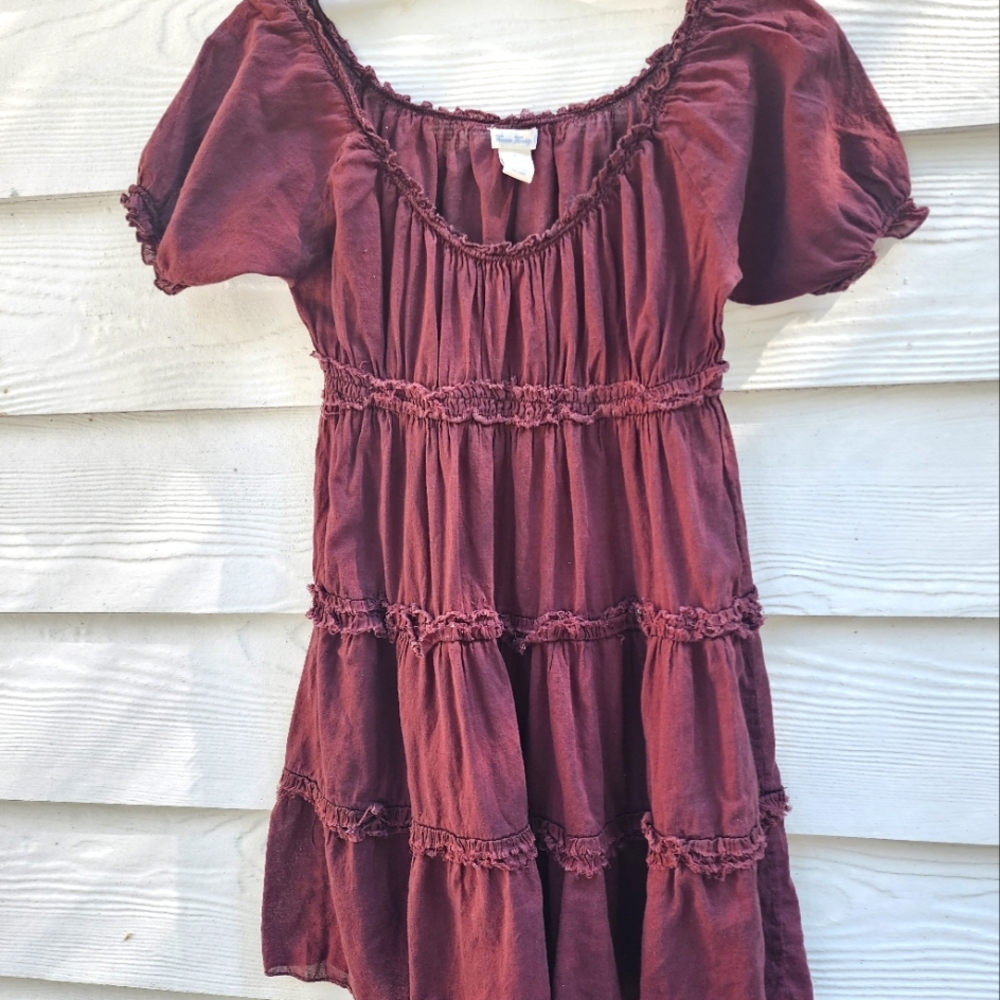 S Forever Twenty One brown tiered dress